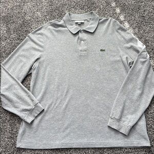 EUC Lacoste Classic Fit Long Sleeve Polo
